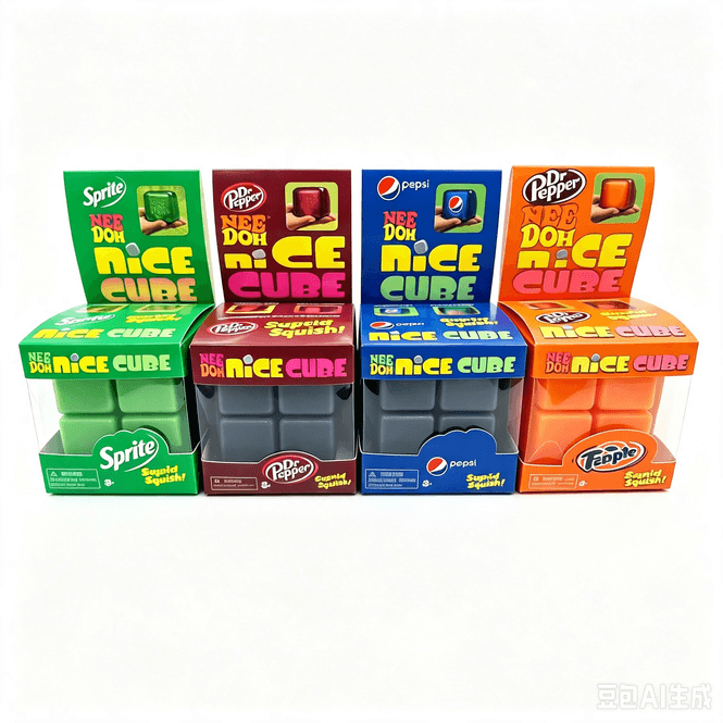 Hovedbilde Needoh Nice Cube Pepsi/Pepper/Sprite/Fanta 48stk